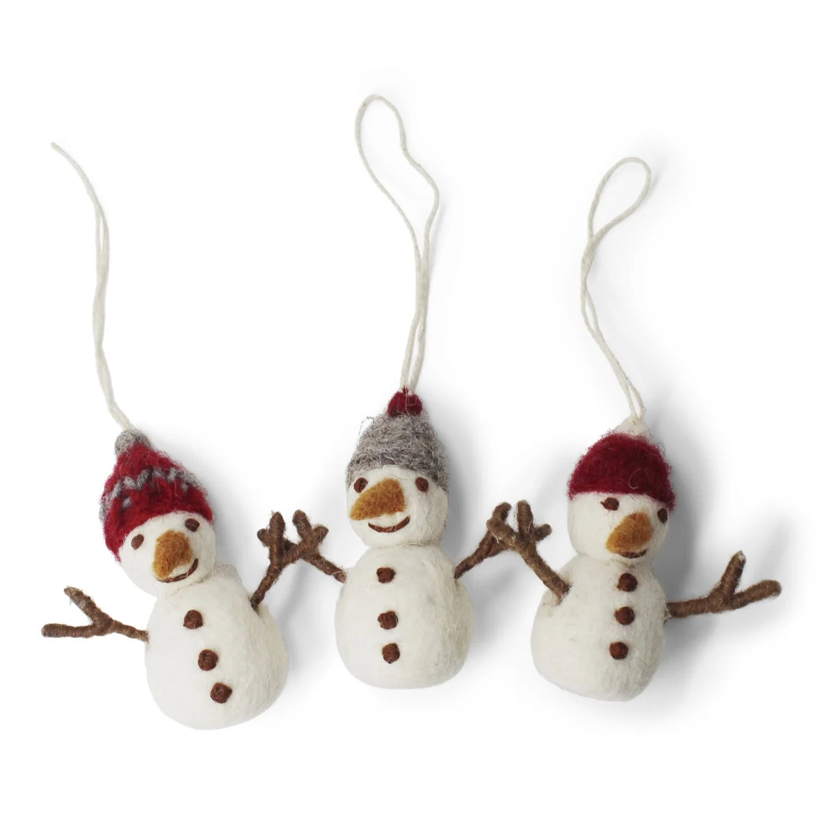 Snowman w/Hat - Set of 3 -