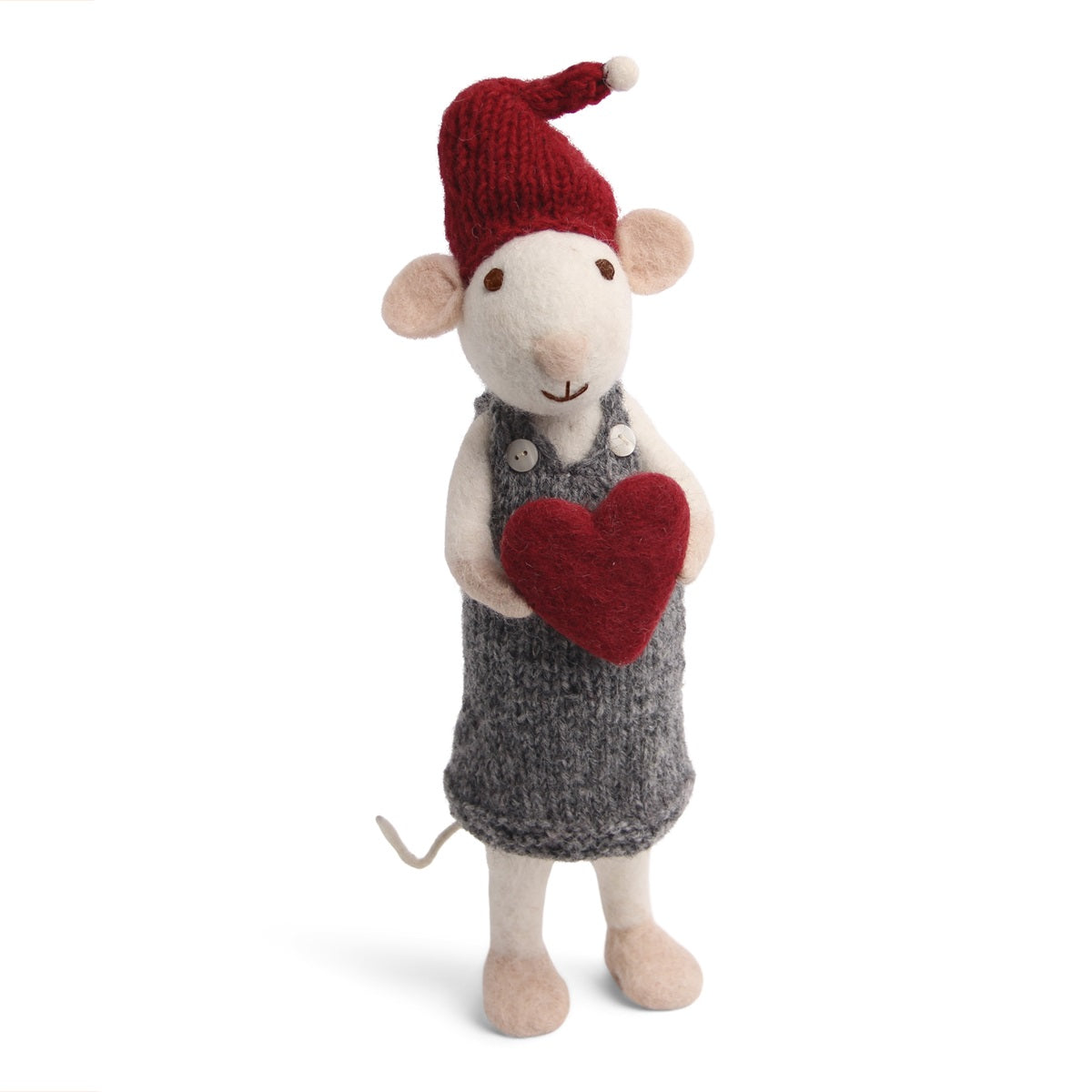 Big White Girly Mouse w/Heart