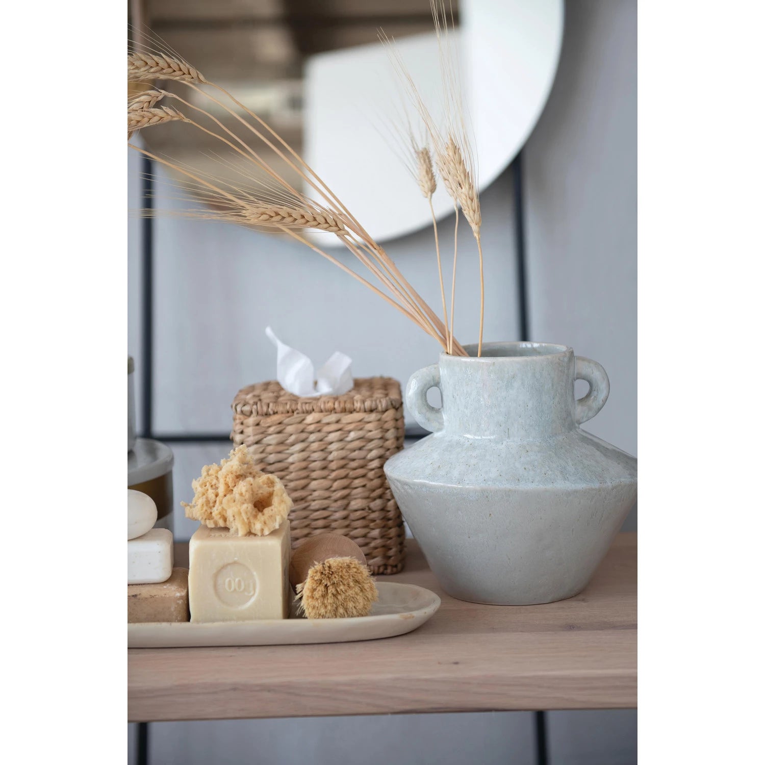 Stoneware Vase with Handles