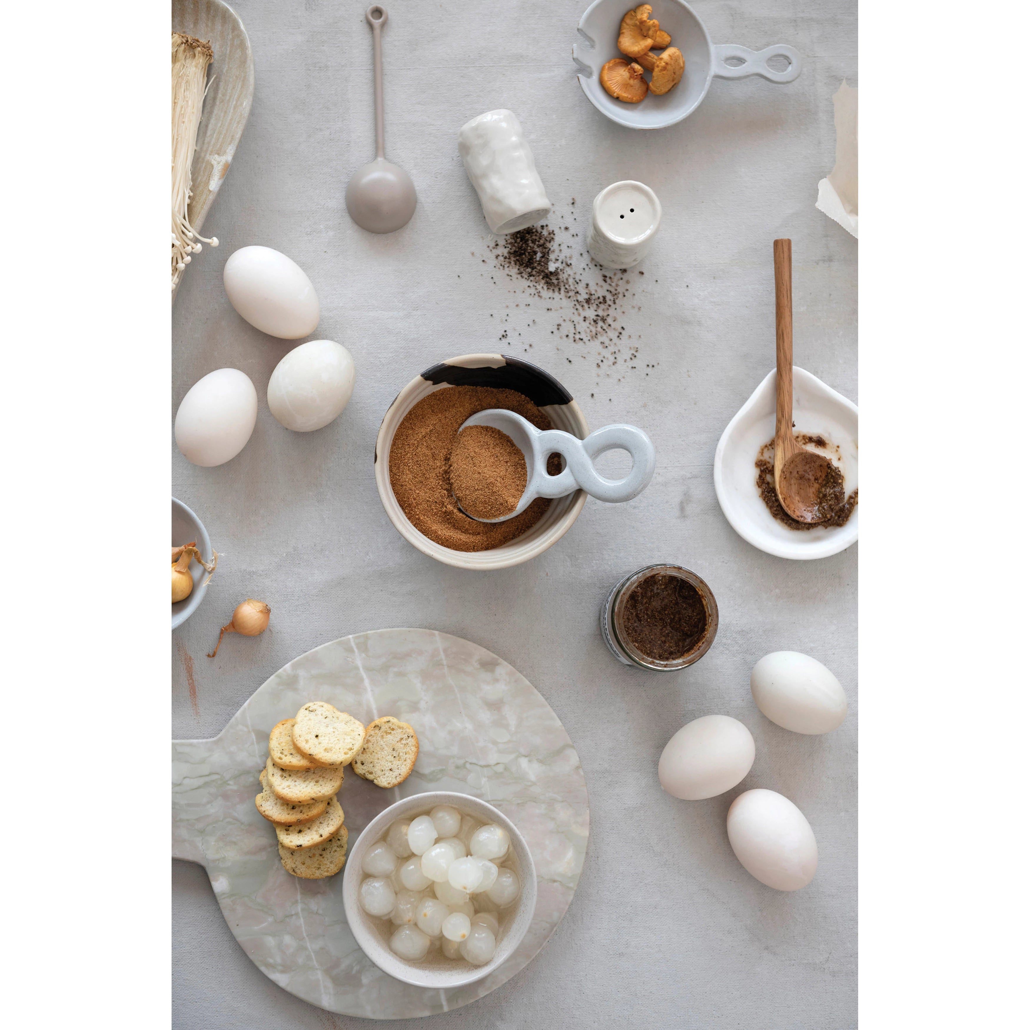 Stoneware Spoon with Twisted Handle