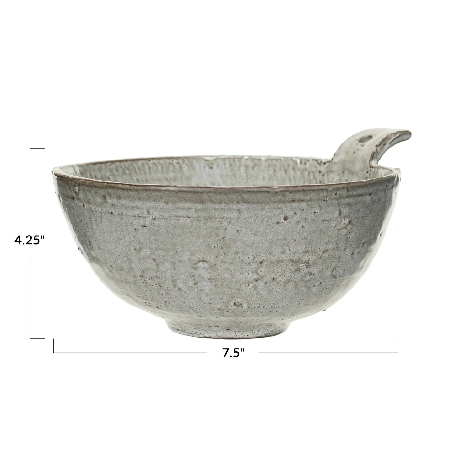 Stoneware Bowl w/ Handle (Each One Will Vary)