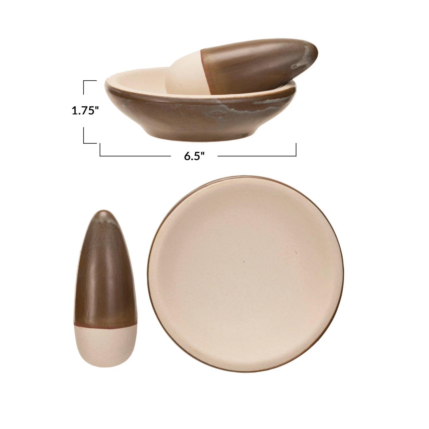 Stoneware Mortar & Pestle