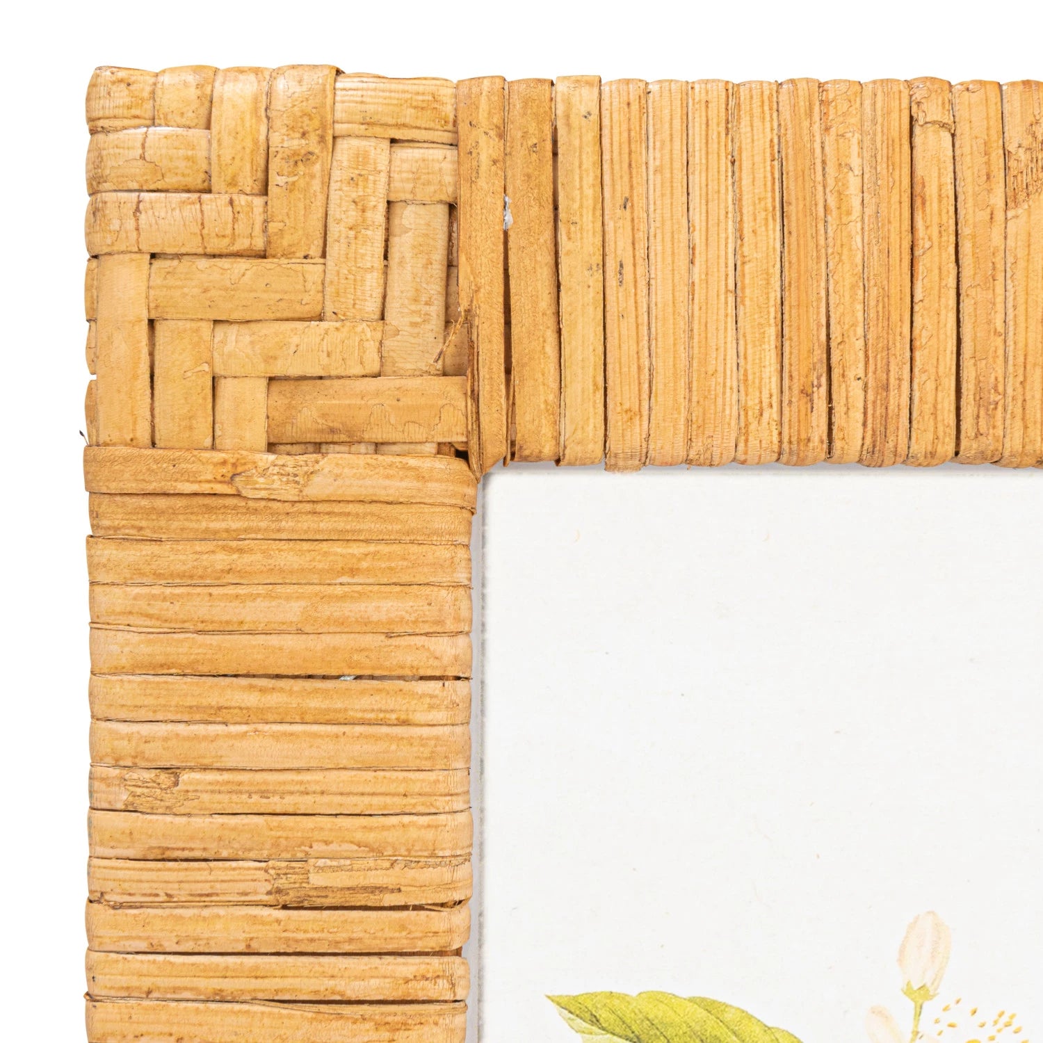 Hand-Woven Rattan Photo Frame