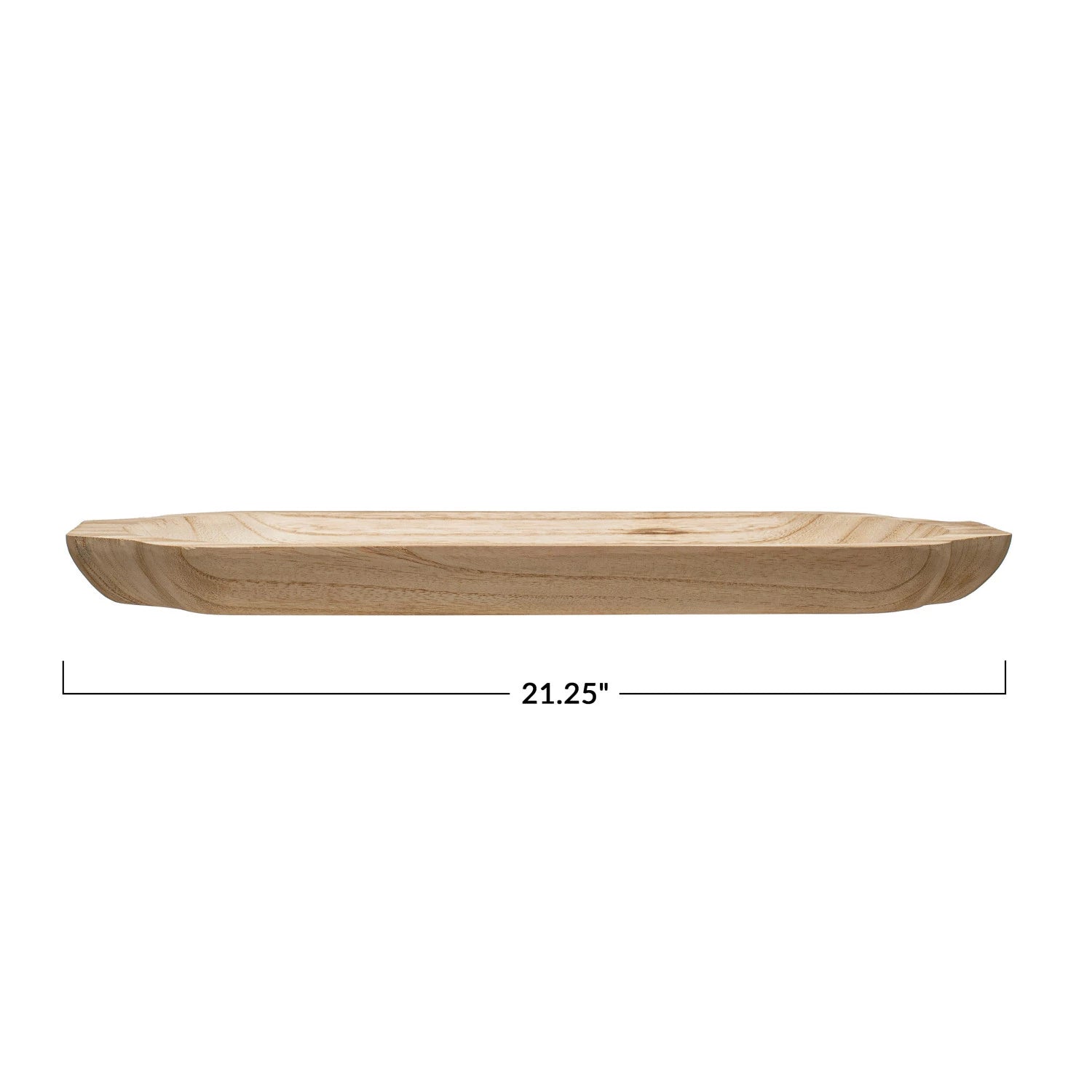 Decorative Paulownia Wood Tray, Natural