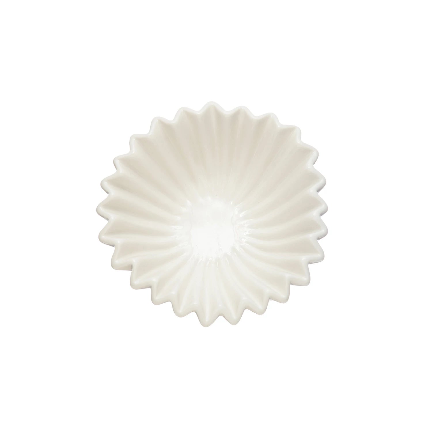 Stoneware Fluted Bowl, White