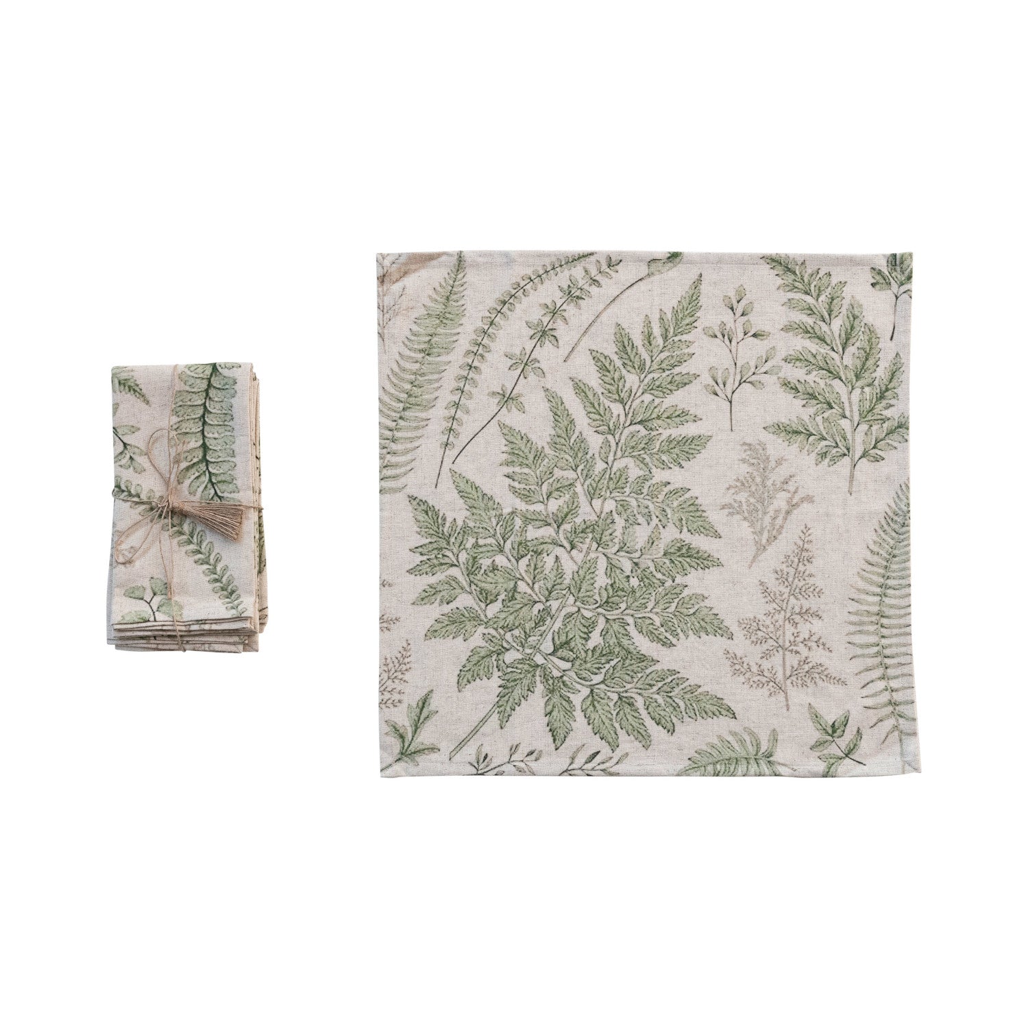 Cotton & Linen Printed Napkins, Set of 4