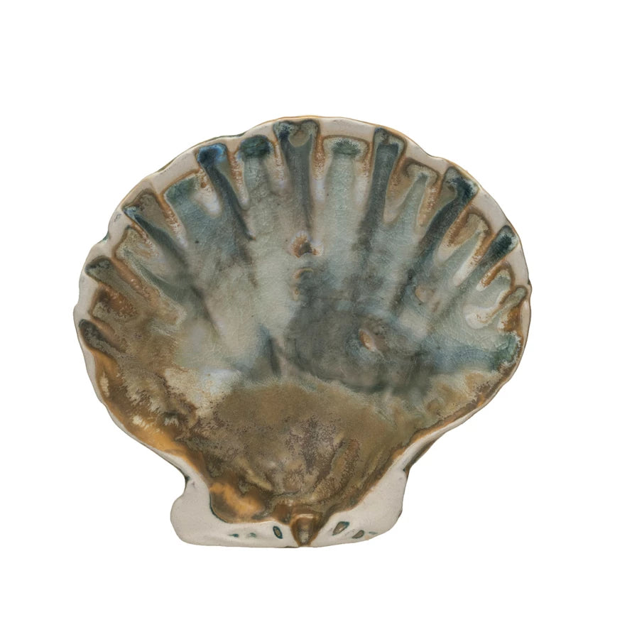 Stoneware Shell Shaped Dish