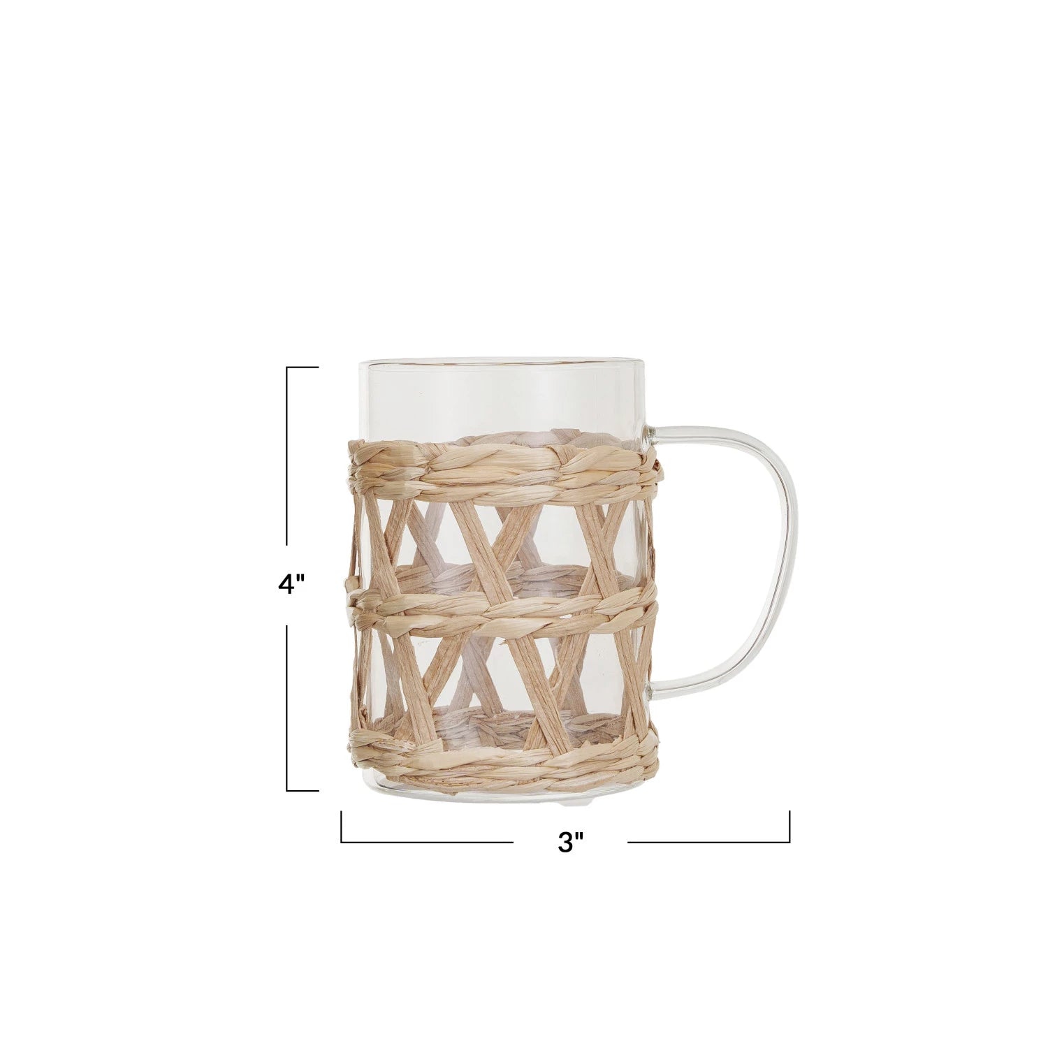 Glass Mug w/ Woven Sleeve 10 oz.