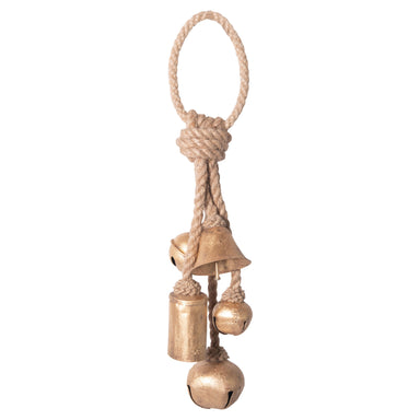 Decorative Metal Bells on Jute Hanger