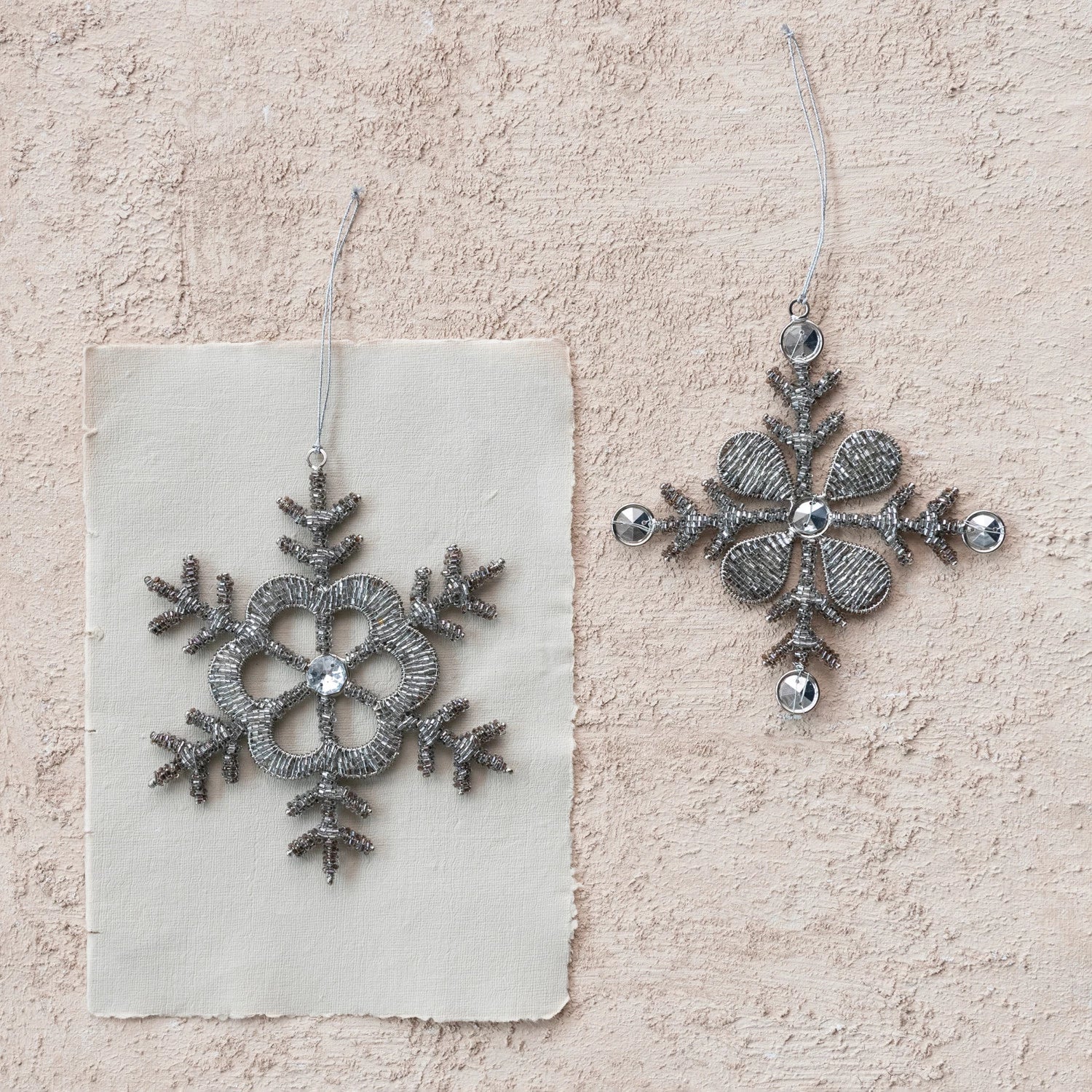 Jewel Snowflake Ornament, 2 Styles