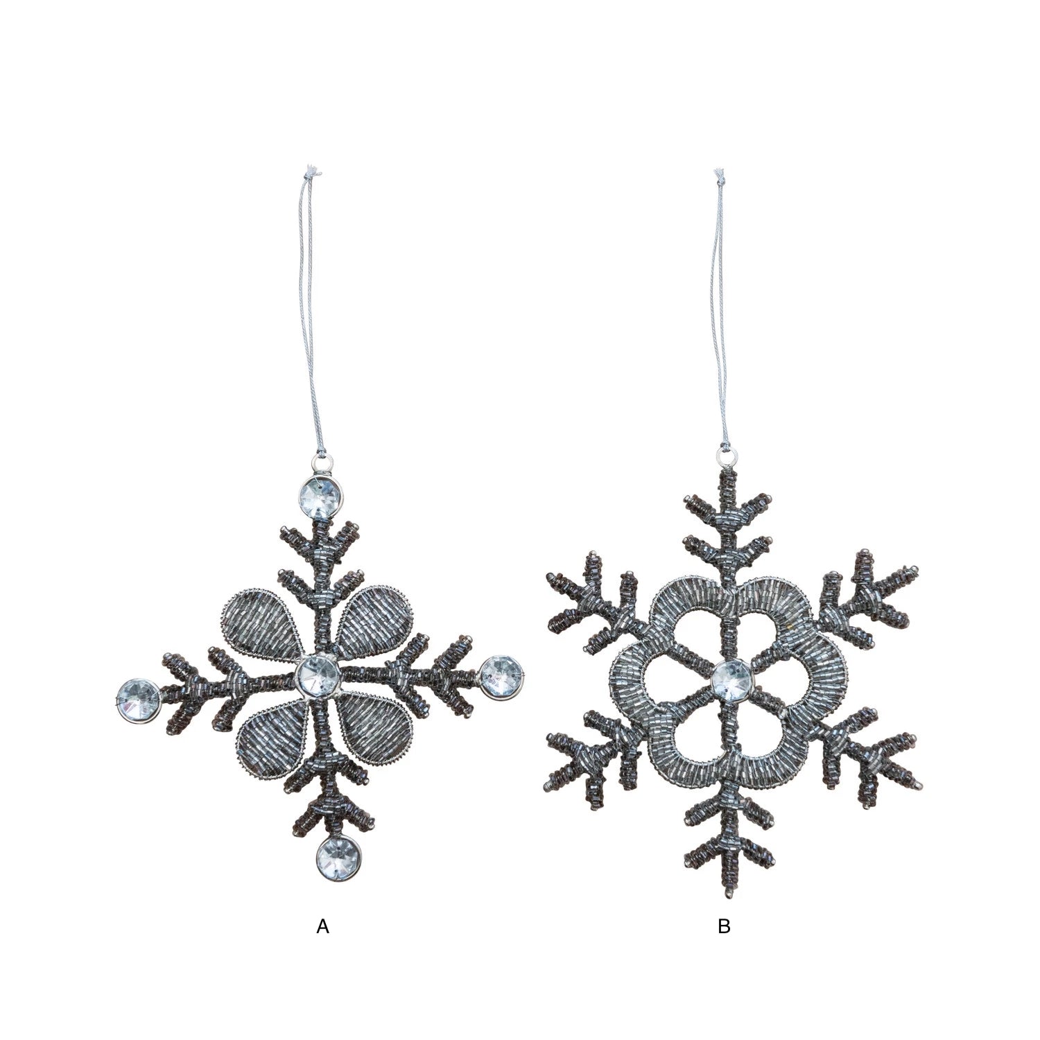 Jewel Snowflake Ornament, 2 Styles